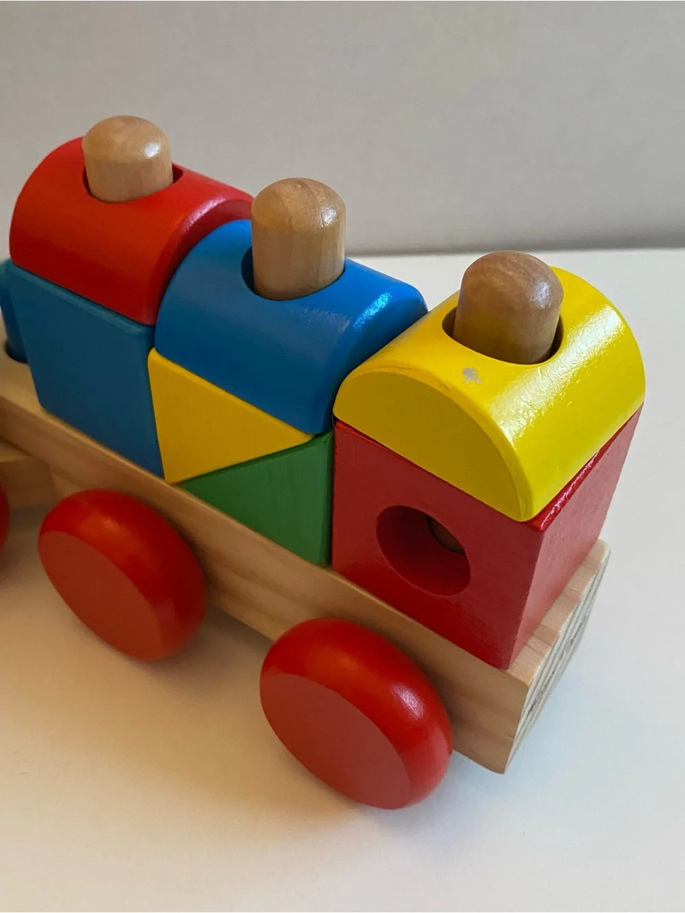 Melissa & Doug Classic Toy Wooden Colorful Stacking Train